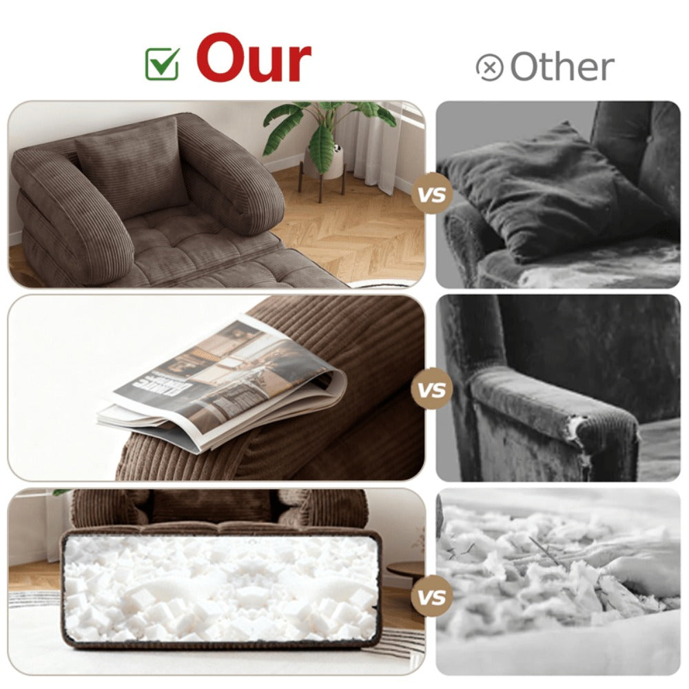 Sofa Bed with Fold-Out Lounger for Comfortable Everyday Seating detail image - detail view 12