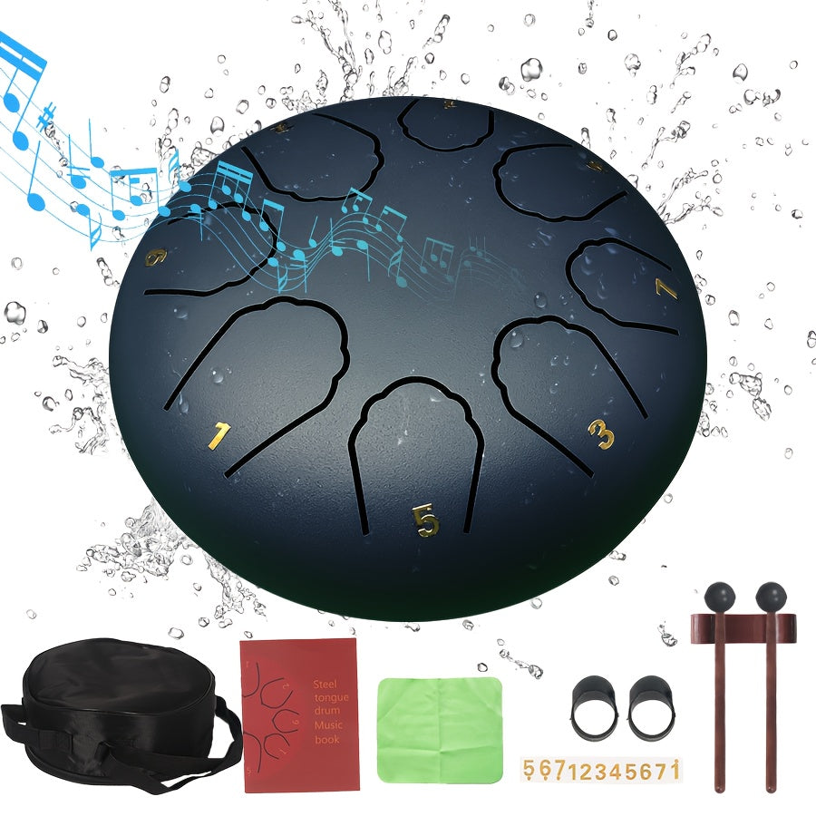 Steel Tongue Drum, 8-Inch 11-Note shown in the 6inch-Navy option