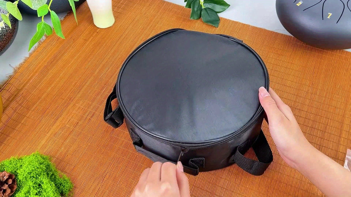 Steel Tongue Drum, 8-Inch 11-Note Rain Drum Set with Bag and Mallet Holder detail image - detail view 16