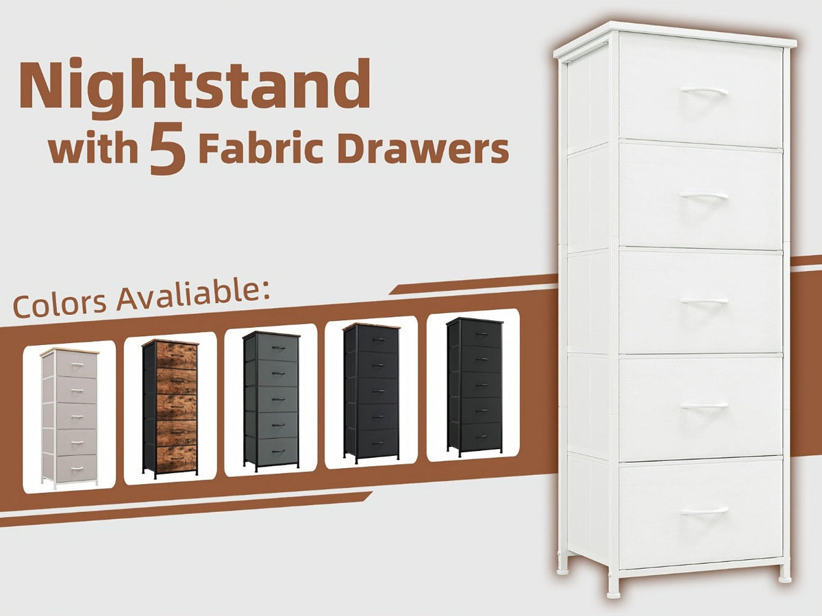 Tall Fabric Dresser with Multiple Color Options, Bedroom Drawer Chest detail image - detail view 31