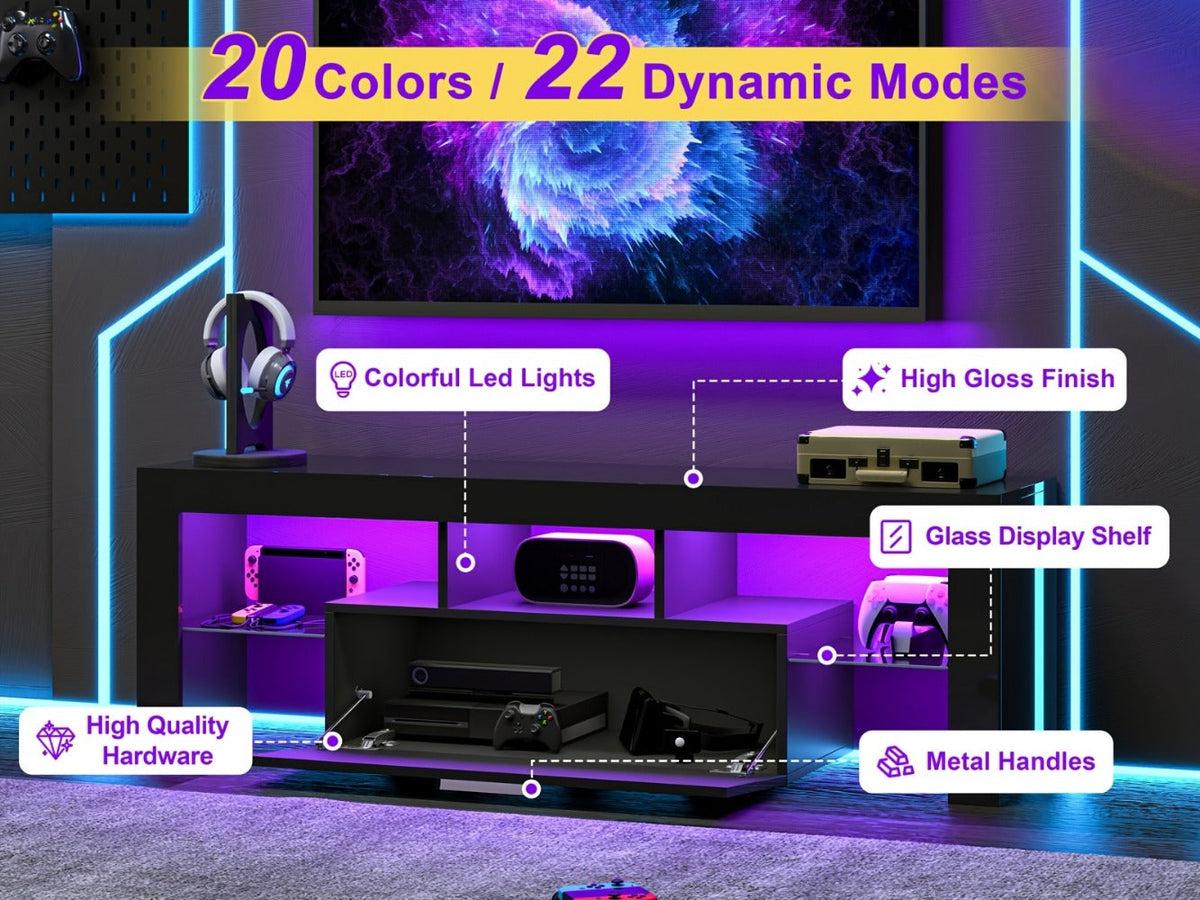 TV Stands And Entertainment Centers with LED Lighting for Living Room detail image - detail view 15