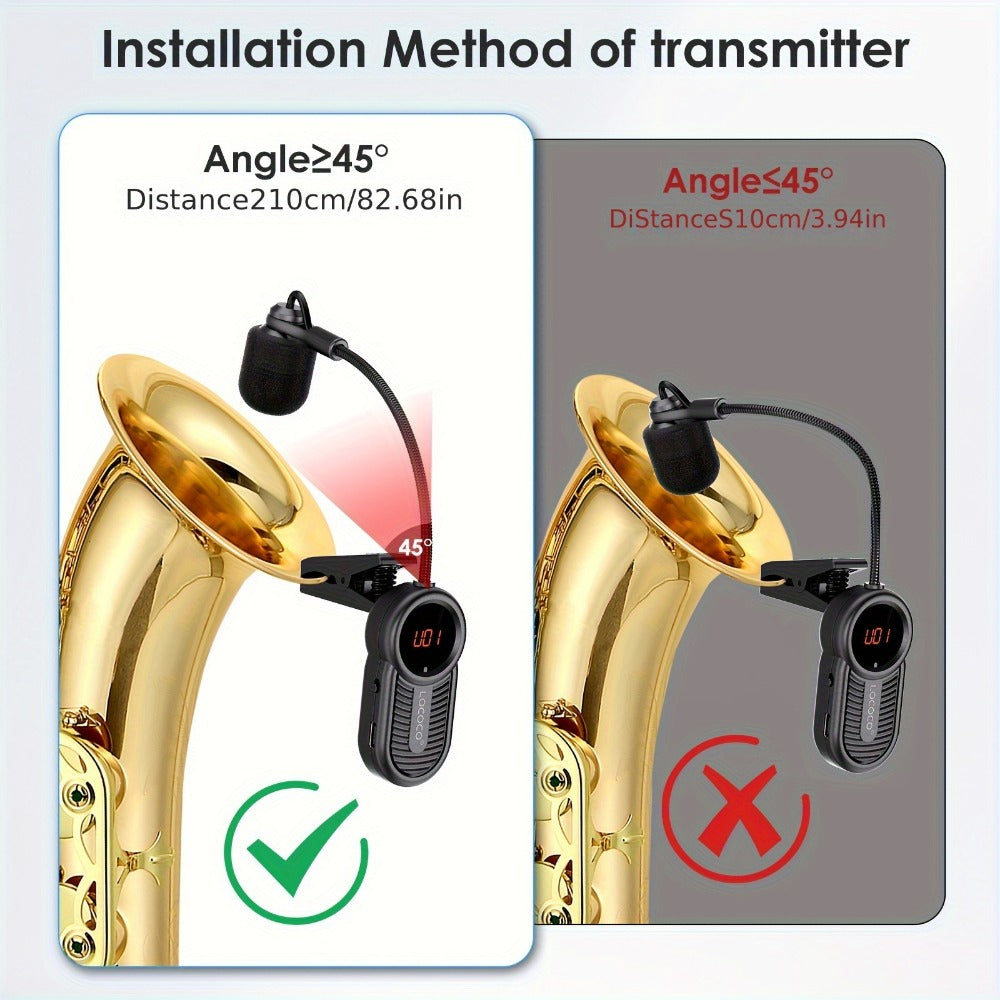 UHF Wireless Instrument Microphone for Saxophone, Brass and Winds detail image - detail view 7