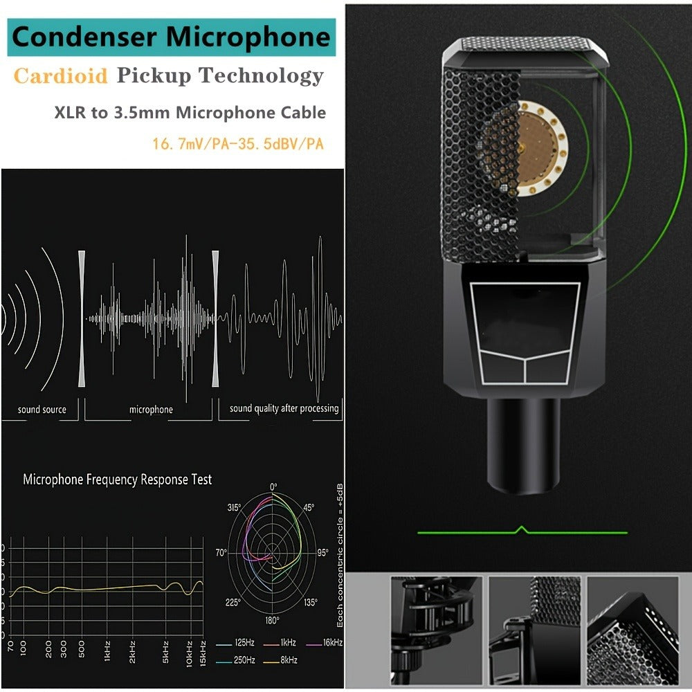 USB Audio Interface, 3.5mm, USB, Rechargeable, Podcast, Equipment for Recording detail image - detail view 3