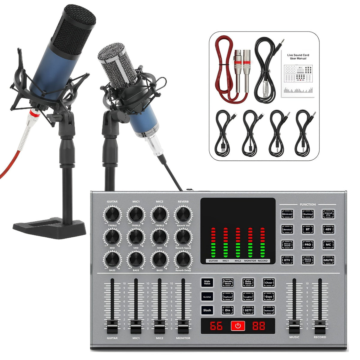 USB Audio Interface shown in the Y12+f11 dual microphone option