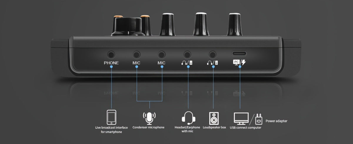USB Audio Interface, Rechargeable, USB, Hayner-Seek, Podcast for Recording and Streaming detail image - detail view 12