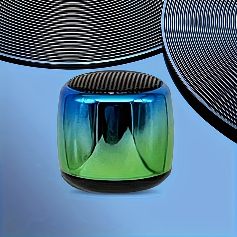 Thumb-Sized Mini Wireless Bluetooth Speaker with Built-In Mic, TWS Pairing, 360° Stereo Surround Sound, Multiple Color Options for Music Podcasts Travel and Outdoor Use