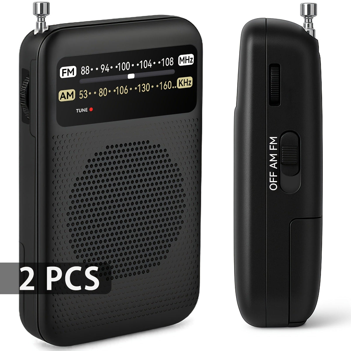Qoosea Portable AM FM Radio with Long-Distance Reception, Handheld Transistor Radio with Crystal Clear Speaker, Battery Operated 2AA – Compact Emergency Radio for Outdoor, Camping, Travel, Home & Disaster Preparedness