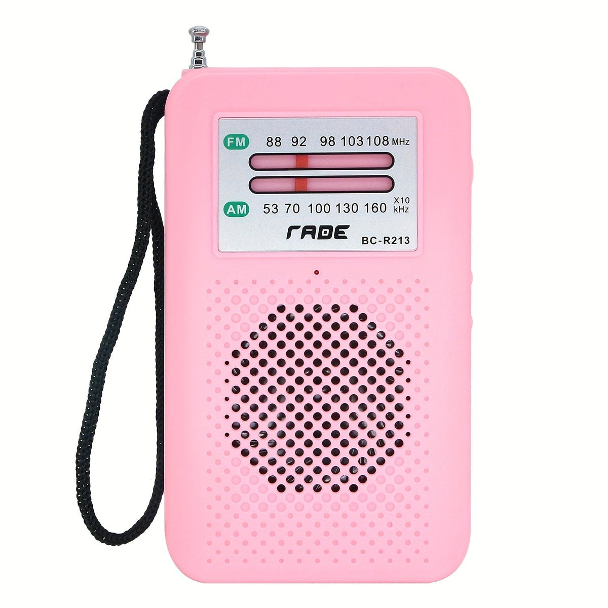 Portable AM FM Radio Battery Powered Handheld with Manual Tuner, Headphone Jack, Built-in Speaker, Adjustable Telescopic Antenna & Wrist Strap for Camping, Travel, Emergency & Outdoor Use