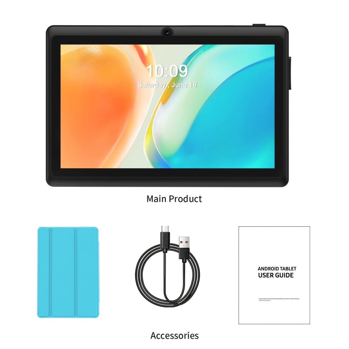 Android 13 Tablet 7 Inch with Protective Case – 4GB RAM, 32GB ROM, 1TB Expandable Storage, 3500mAh Battery, HD IPS Screen, Dual Camera, WiFi, USB-C, Classic Style Portable Tablet for Kids & Adults