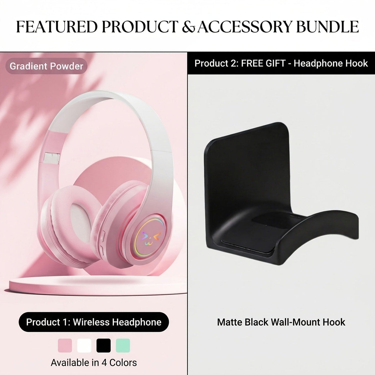 Noise Cancelling Wireless Bluetooth Headphones Over-Ear Bluetooth 5.3 Foldable Portable Headset Built-in Mic Long Battery Life for Studying Gaming Sports Travel Pink Green Blue