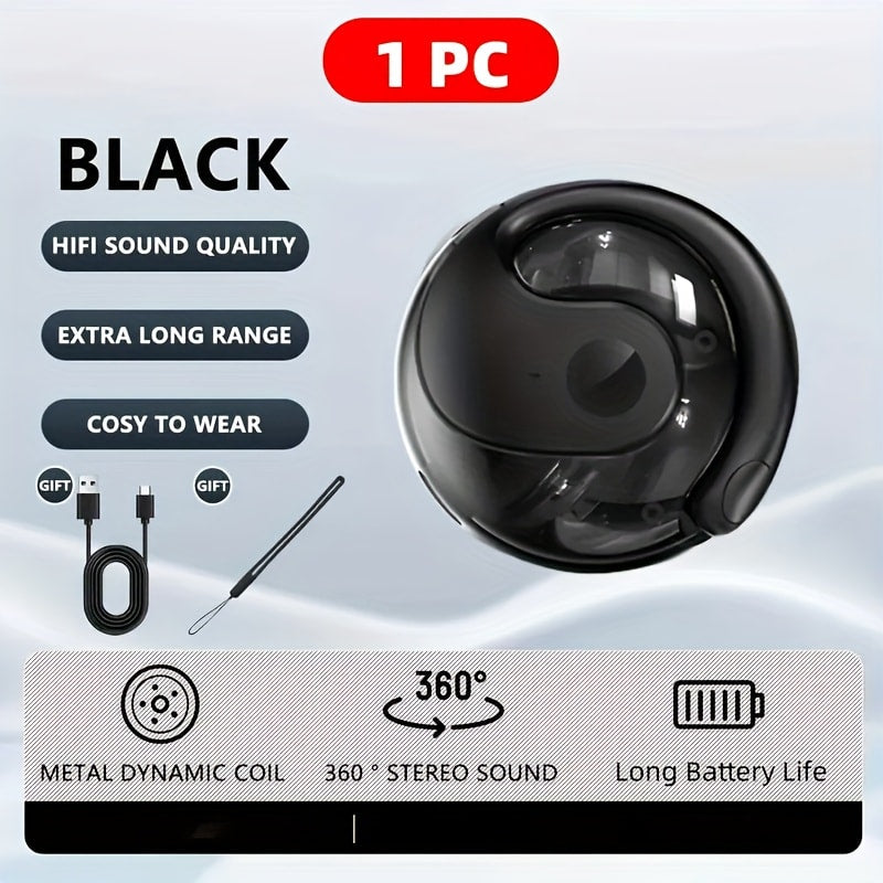 Open-Ear AI Translation Earbuds 156 Languages Real-Time Two-Way Translator Bluetooth 5.4 No-Latency Music Touch Control LED Display Type-C Charging with Lanyard