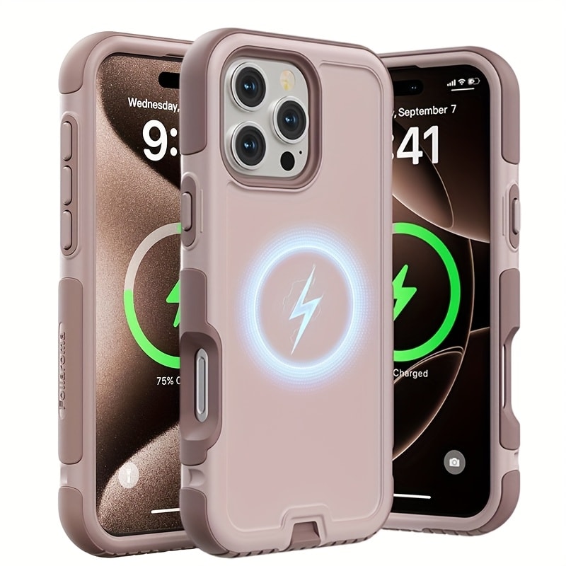 3-Layer Warrior Armor iPhone Case Full Body Shockproof Drop Protection Soft Lining Built-In Dust Plug for iPhone 17 Pro Max 17 Pro 17 Plus 17 16 Pro Max 16 Pro 16 Plus 16 15 Pro Max 15 Pro 15 Plus 15 14 Pro Max 14 Pro 14 Plus 14
