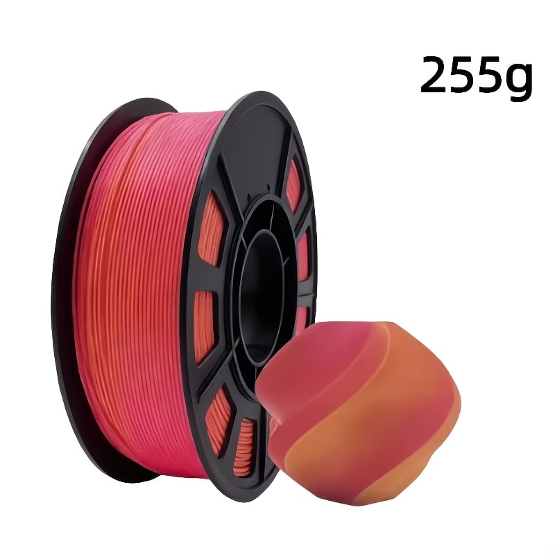 Gradient Rainbow PLA Filament 1.75mm 32 Colors – Shiny Multicolor Fast Color-Changing 250g Spool for FDM 3D Printers | Compatible with Creality Ender 3 Bambu Lab Prusa Anycubic | 3D Printing Filament