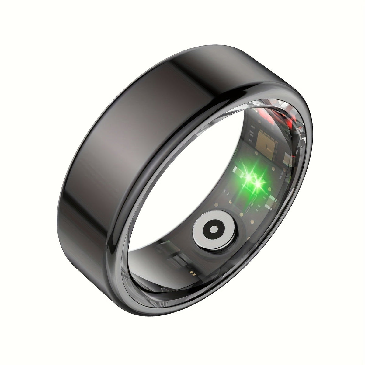 Smart Ring with Health Tracking & Charging Case – Step Count Calorie & Sleep Monitor | Long Battery | iOS & Android | Sizes #7–13 | Black Silver Gold | Minimalist Fitness Wearable Gift