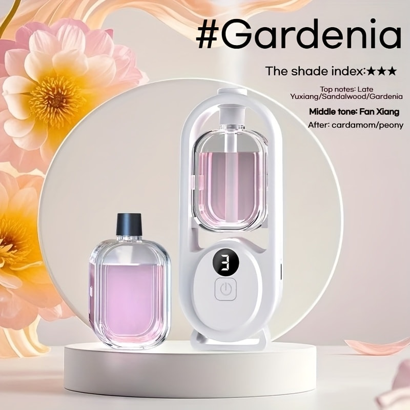7-Color LED Aromatherapy Diffuser 150ml with USB Power, Ultrasonic Whisper-Quiet Mist, Timer Auto Shut-Off for Bedroom Office Yoga – Bundle with Hilton Gardenia Ocean Jasmine Shangri-La Oils