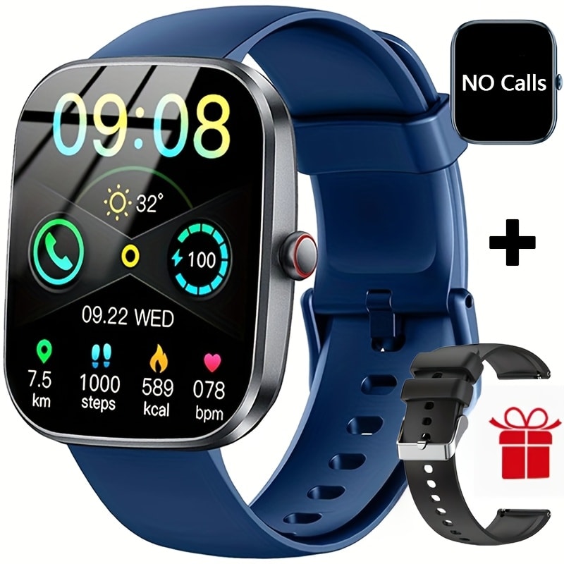112 Sport Modes Smartwatch 1.91 Inch Large Screen Wireless Calling Calorie Sleep Monitor Heart Rate Blood Oxygen Watch Dial Notifications Multifunctional Fitness Tracker Android iPhone Men Women Holiday Gift Pink Black Blue Purple