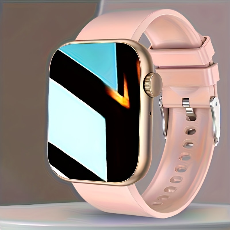 Full Touch Screen Smartwatch 95% Screen Coverage Customizable Watch Dials – 1.83" TFT Wireless Calling SMS Reminders Multiple Sport Modes Compatible with Android iPhone Unisex Black Pink Gift