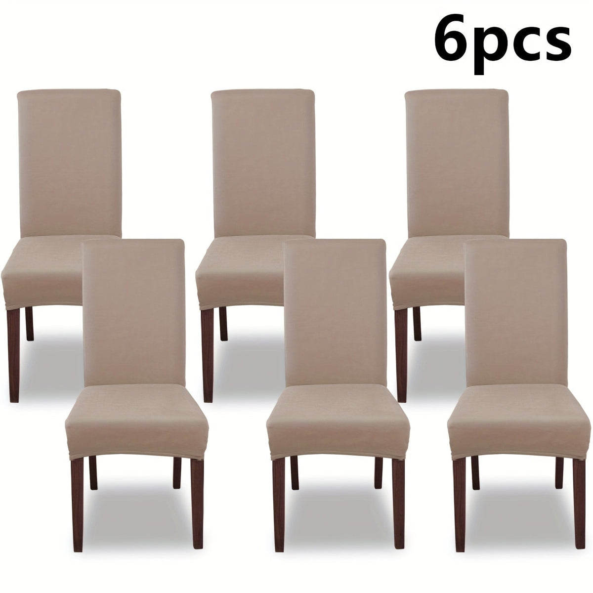 Silky Fiber Elastic Dining Chair Covers Set | Stretch Milk Fiber Slipcover, All-in-One Furniture Protector for Kitchen Wedding Office Hotel Living Room, 4pcs or 6pcs, 8 Colors