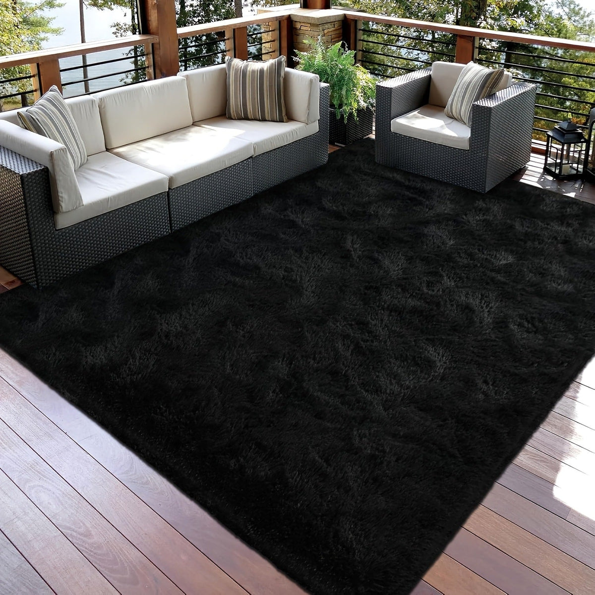 Tie-Dye Shaggy Fluffy Area Rug Non-Slip Machine Washable – Soft Plush Fuzzy Carpet for Bedroom, Living Room, Hallway & Dorm – 6 Colors, 4 Sizes: 2x6, 3x5, 6x9, 8x10 Ft