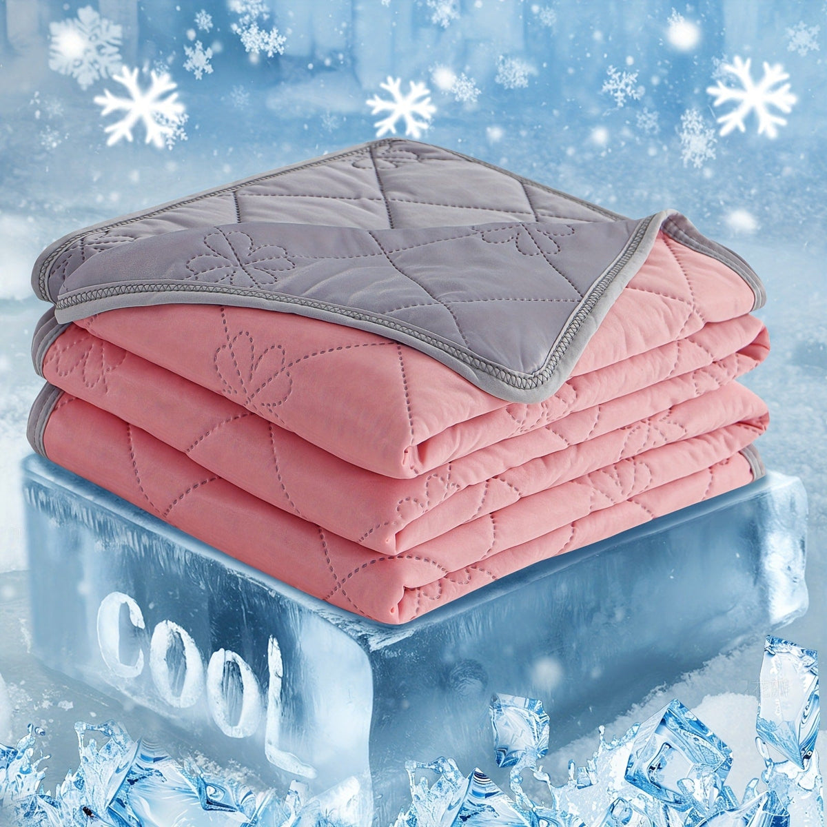 Ultrasonic Embossed Cooling Blanket – 100% Polyester Summer Throw, Breathable Lightweight for Hot Sleepers, Machine Washable, 6 Colors