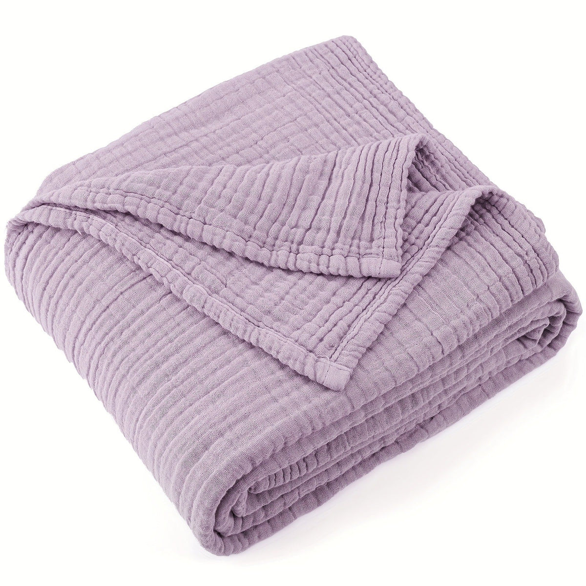 Muslin Blanket 100% Cotton 6-Layer – Breathable Soft Gauze Throw for Couch & Bed, All Season, Machine Washable, 13 Colors, 5 Sizes