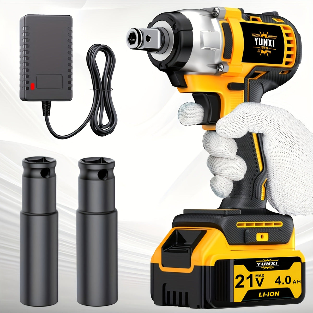 21V Cordless Drill Brushless Impact Wrench Multifunctional – Lithium Battery, Quick Charger, Variable Speed, Tighten Screws & Bolts, Compact Power Tool for Home, Car Repair & DIY – Multiple Battery & Bundle Configurations
