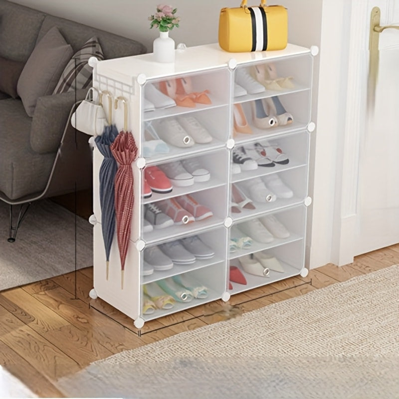 Shoe Rack Organizer Free Standing – Shoe Storage Cabinet for Boots, Slippers & High Heels | 2×6 / 3×8 Tier Shoe Shelf for Closet, Bedroom, Entryway & Hallway | White, Translucent & Black Options