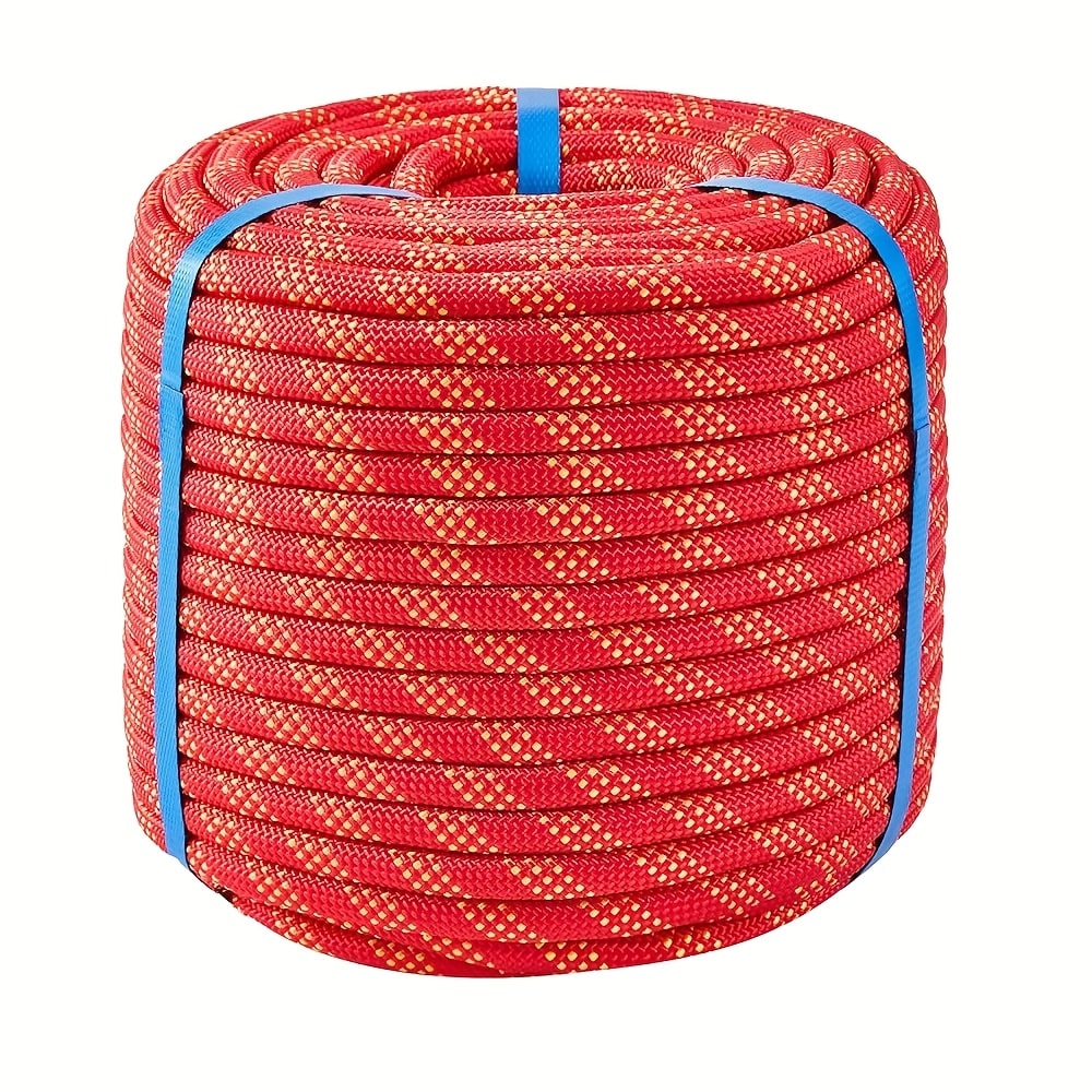 Double Braided Nylon Rope 1/2 Inch Heavy Duty Polyester – 100ft 150ft 200ft Multi-Color for Anchoring Towing Cargo Sailing Dock Lines & Outdoor Use