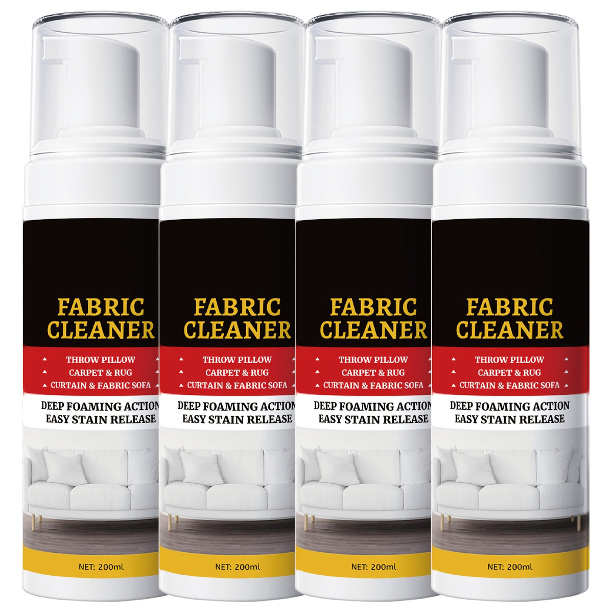 Upholstery Cleaner Spray Multi-Fabric Stain Remover 6.76oz Spot Cleaner for Couch Sofa Rug Carpet Clothes Car Seat Mattress Laundry Multi-Purpose Fabric Cleaner for Home and Car 1 2 3 4 5 Pack