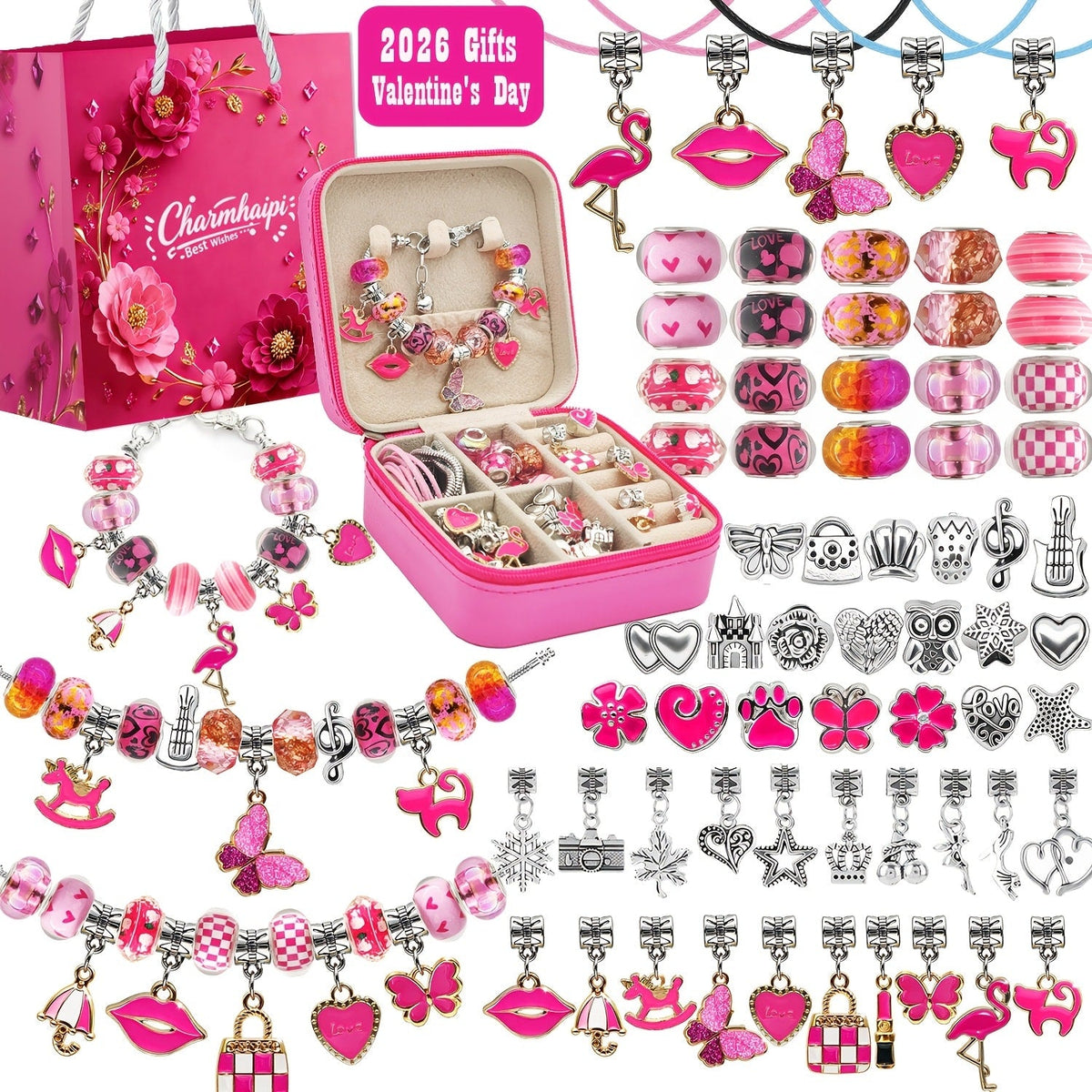 DIY Beaded Bracelet Making Kit, 7 Styles, Unicorn & Mermaid