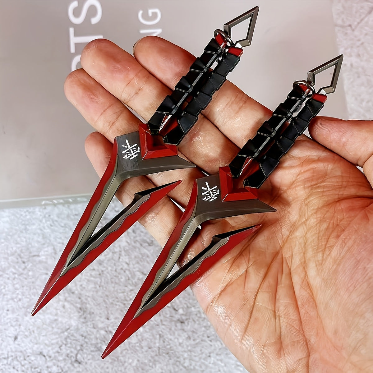Ninja Kunai Cosplay Prop Safe No-Sharp Edges 25in – Anime Shuriken Katana Samurai Sword Toy, Japanese Ninja Star Knife for Kids & Adults Halloween Cosplay Naruto Demon Slayer Gift