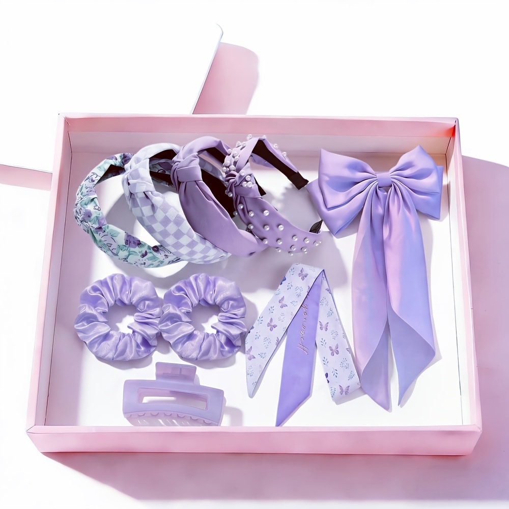 Hair Accessories Set with Headbands, Hair Clips, Hoops and Hair Rings, Bow and Elastic Styles, 14 Color Options