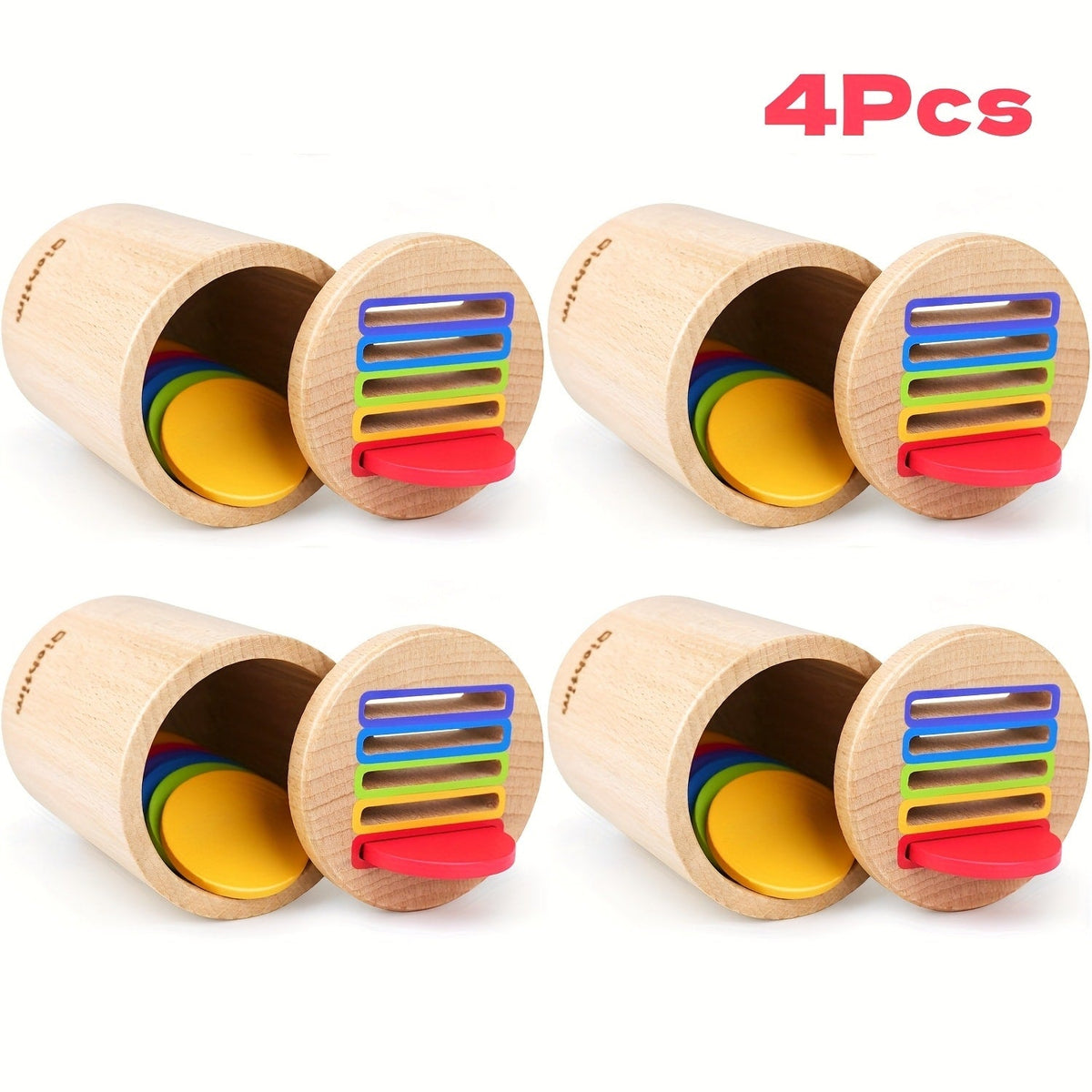 Wooden Color Sorting Coin Box Toy for Toddlers 1+ – Montessori Educational Sensory Learning Toy with 10 Colorful Blocks & Storage Bag, Fine Motor & Hand-Eye Coordination Toy, Christmas Gift for Boys & Girls