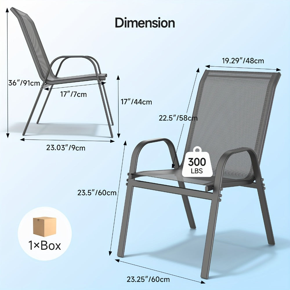Wide Outdoor Chair with High Back and Multiple Color Options for Patio detail image - detail view 4