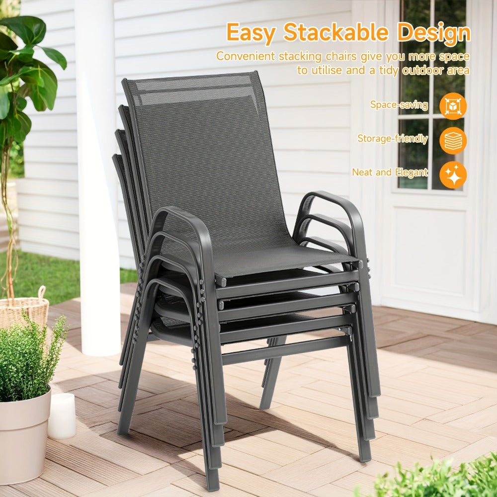 Wide Outdoor Chair with High Back and Multiple Color Options for Patio detail image - detail view 6