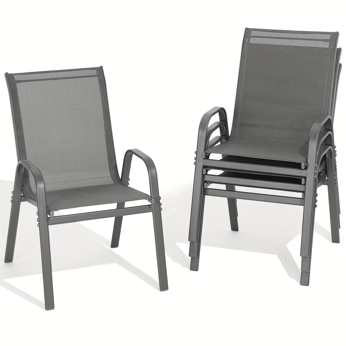 Outdoor Chair shown in the Grey, 4pcs option