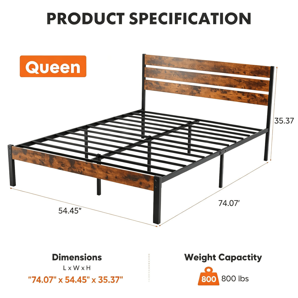Bed Frames shown in the Queen-Updated option