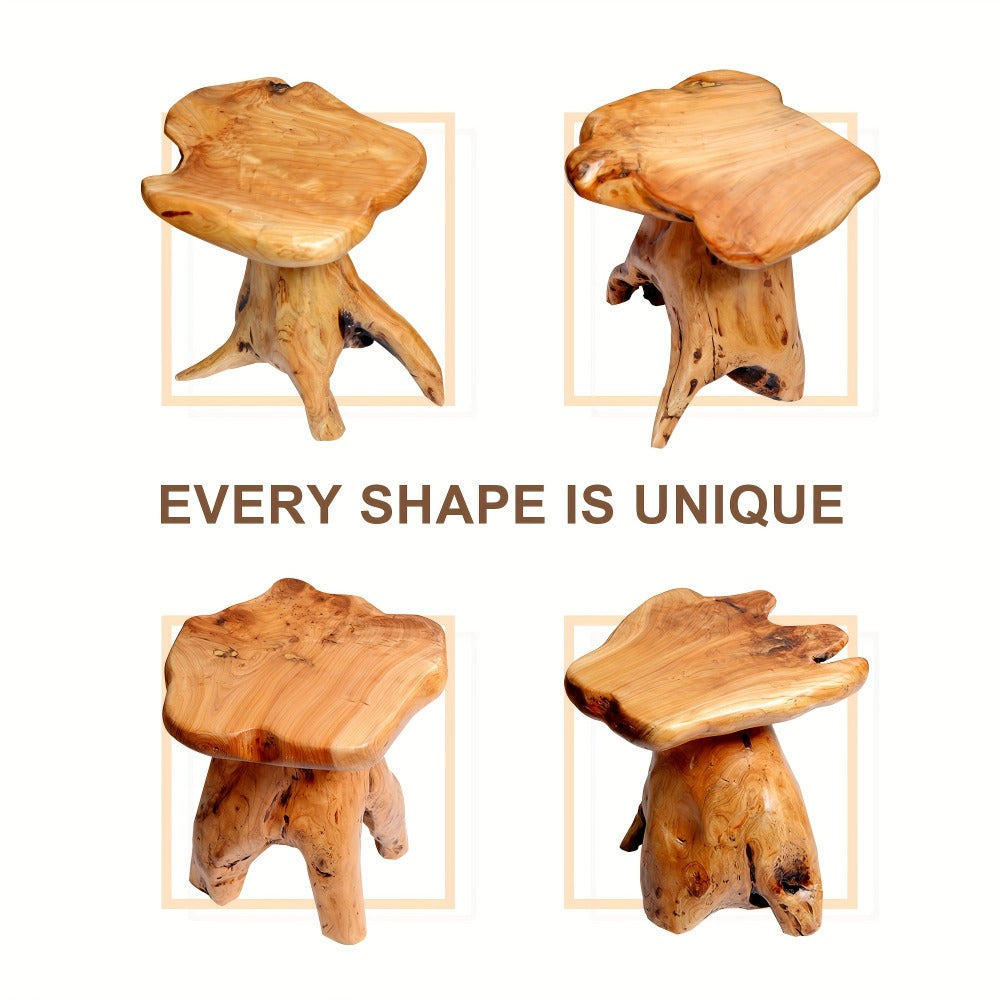 Wood Stool with Side Table for Comfortable Everyday Seating in Living Room detail image - detail view 3